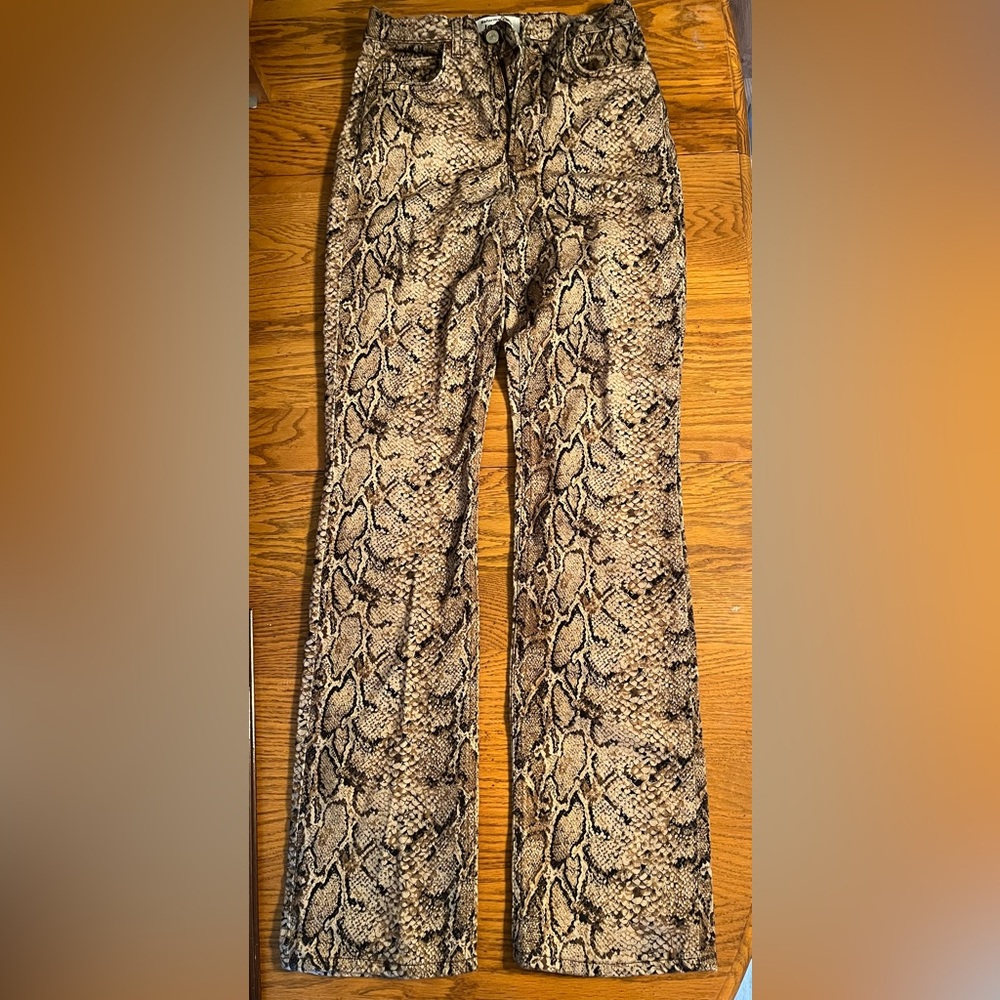 Reformation Peyton Snake High Rise Bootcut Jeans size 25.  Gently used condition